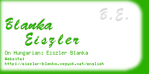 blanka eiszler business card